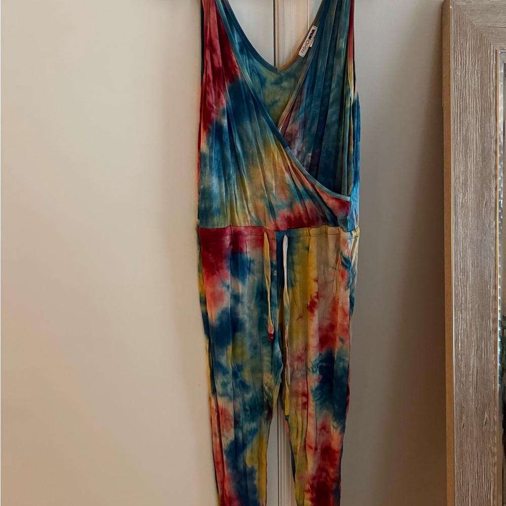 Fashion Nova Multicolor Tie-Dye Jumpsuit